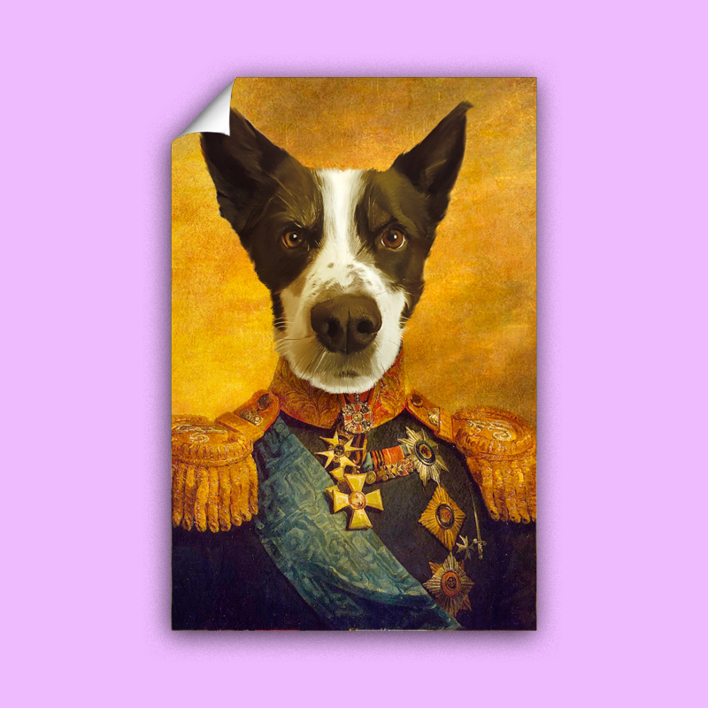 The Army General Pet - Custom Pet Portrait